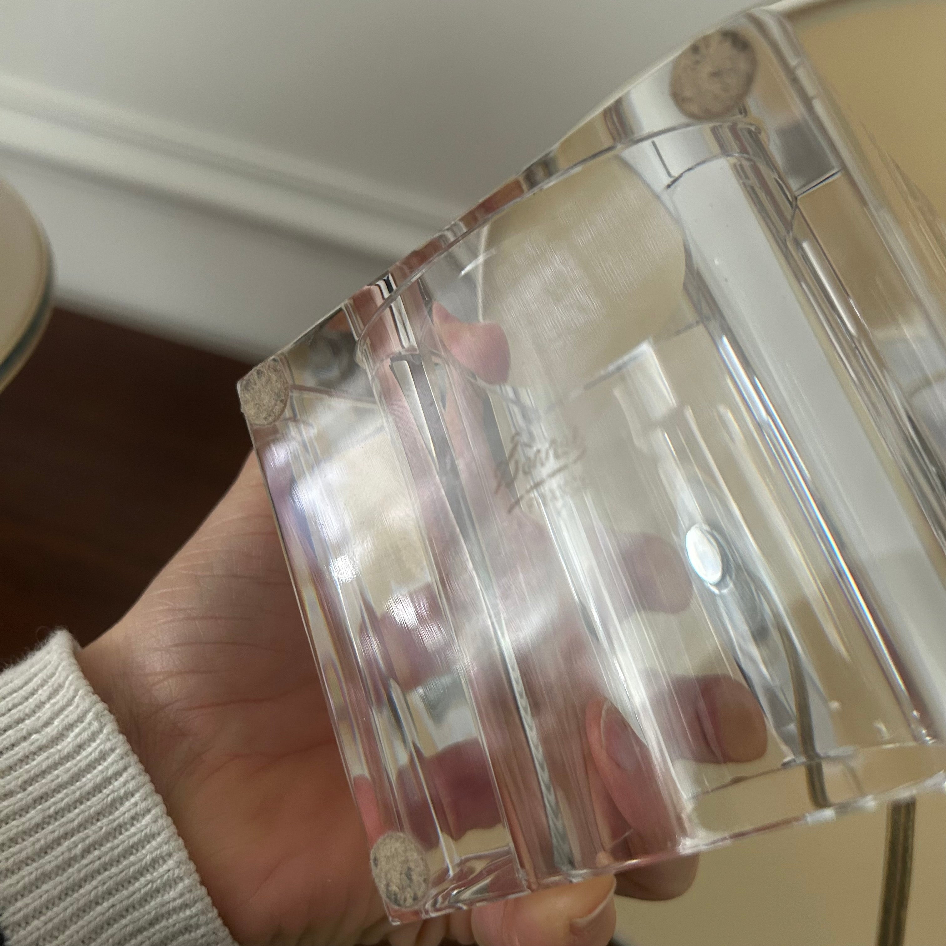Paire de lampes en cristal de Sèvres
