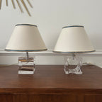Paire de lampes en cristal de Sèvres