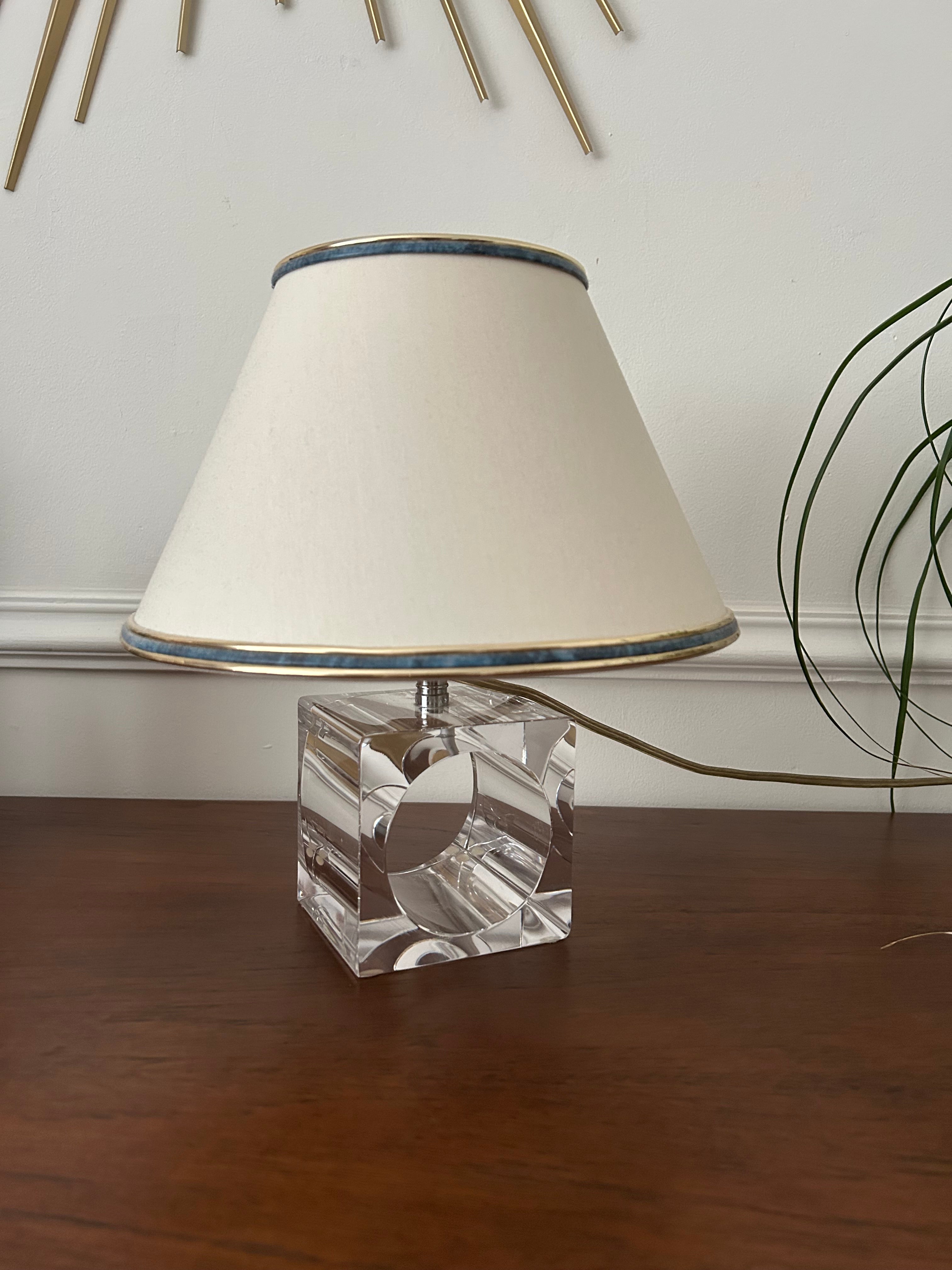 Paire de lampes en cristal de Sèvres