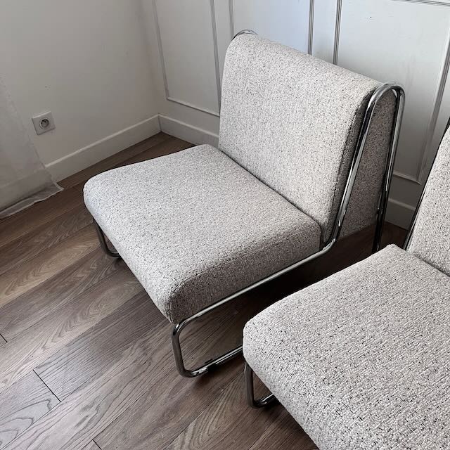 Chauffeuse chromée vintage