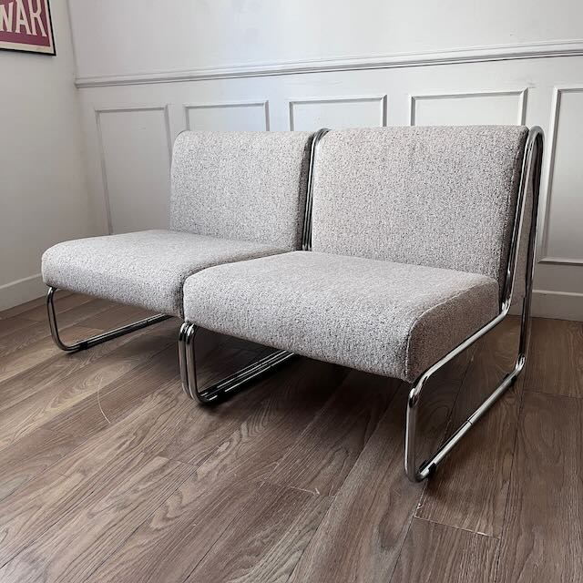 Chauffeuse chromée vintage