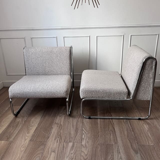 Chauffeuse chromée vintage