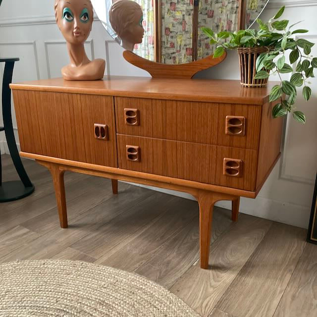 Coiffeuse en teck scandinave, années 60