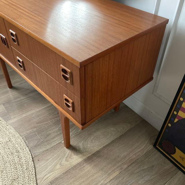 Coiffeuse en teck scandinave, années 60