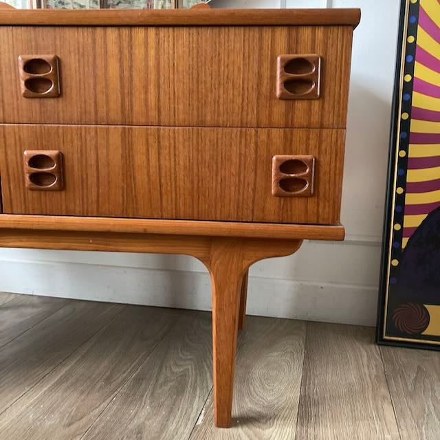 Coiffeuse en teck scandinave, années 60