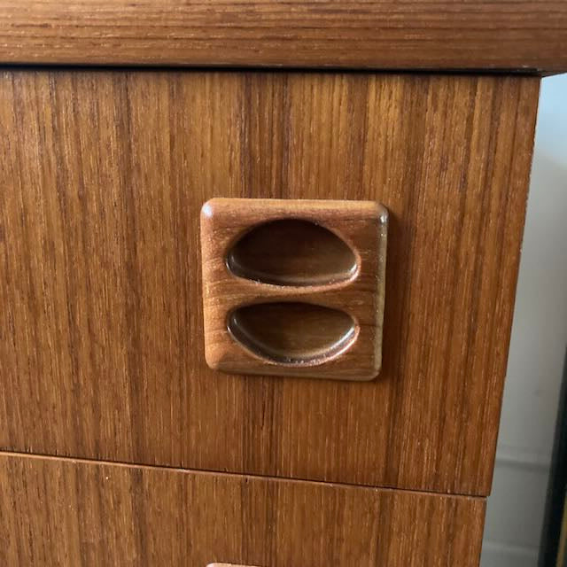 Coiffeuse en teck scandinave, années 60