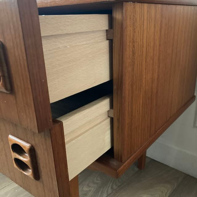 Coiffeuse en teck scandinave, années 60