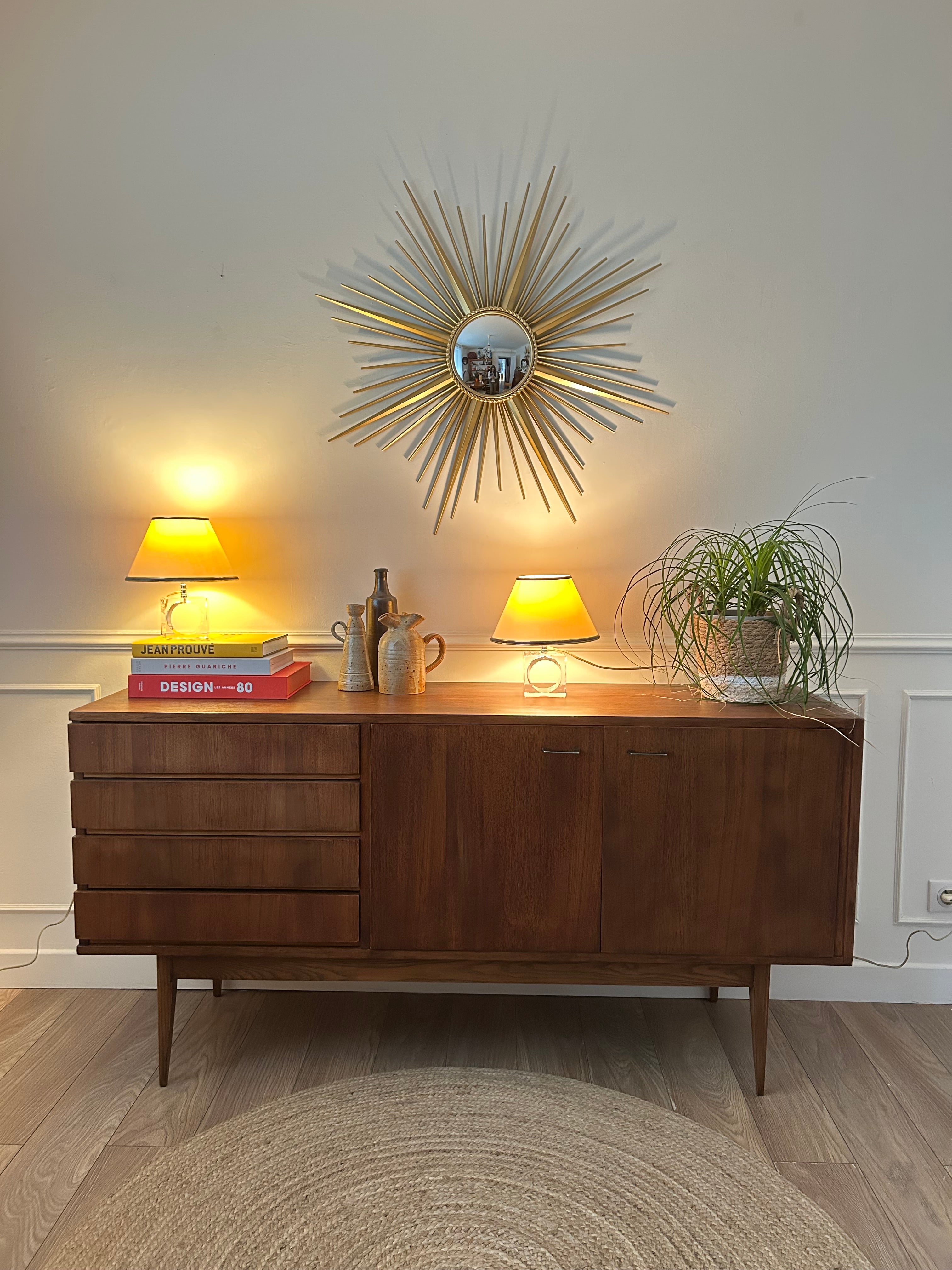 Paire de lampes en cristal de Sèvres