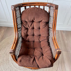 Fauteuil pivotant en rotin vintage 4