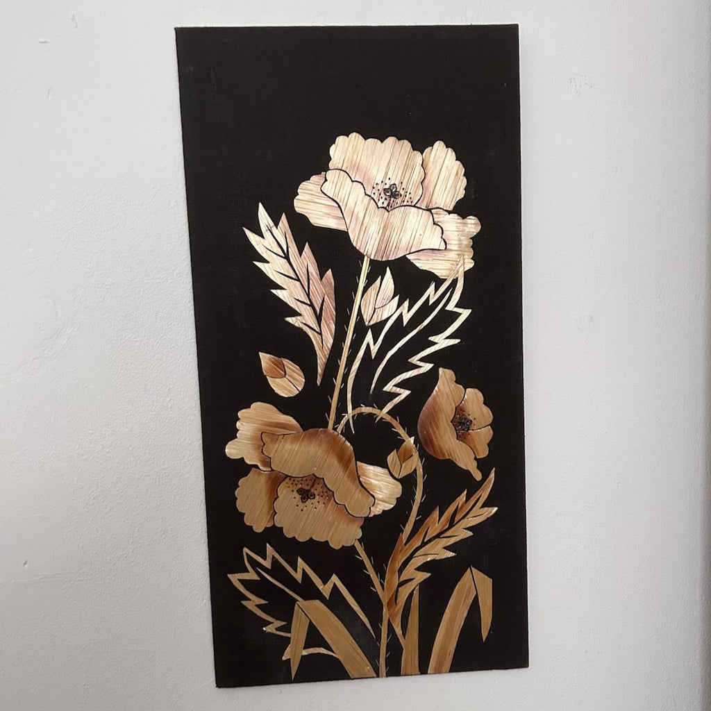 Tableau marqueterie de paille