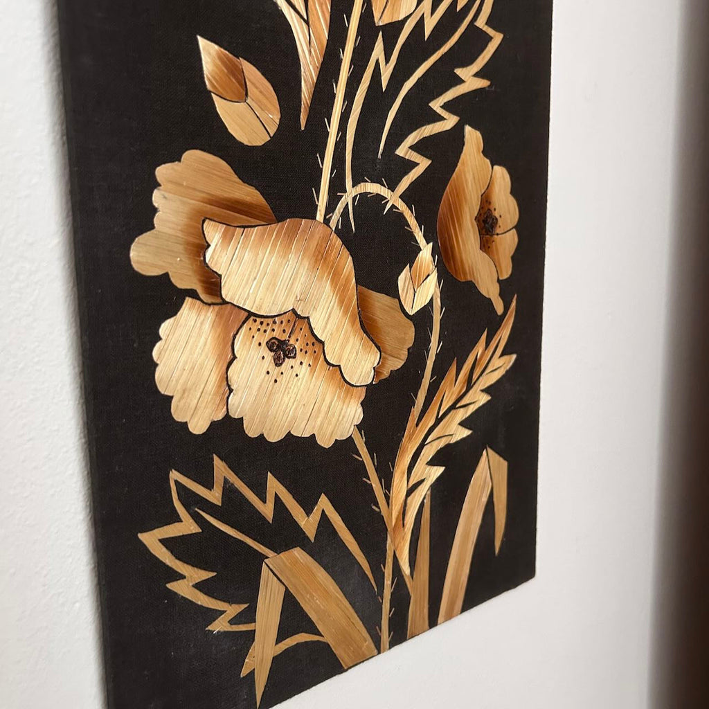 Tableau marqueterie de paille