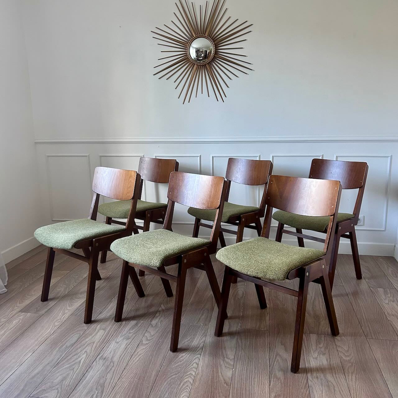 Chaises années 60 bois