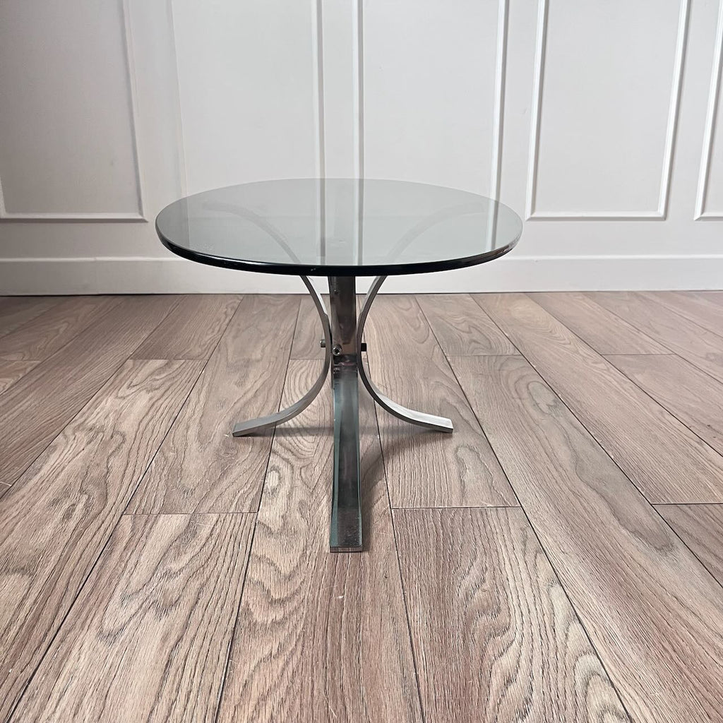 Table basse Chrome et verre 7