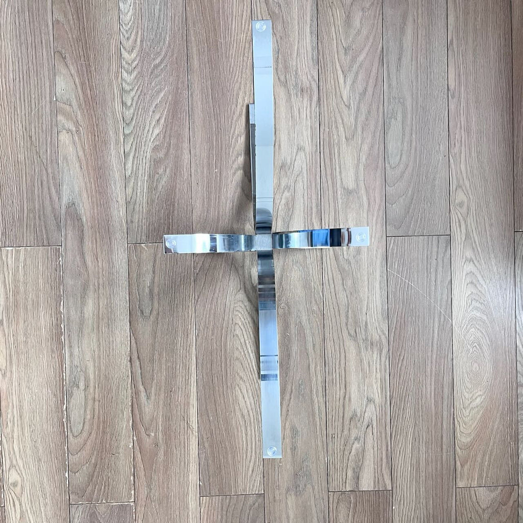 Table basse Chrome et verre  11