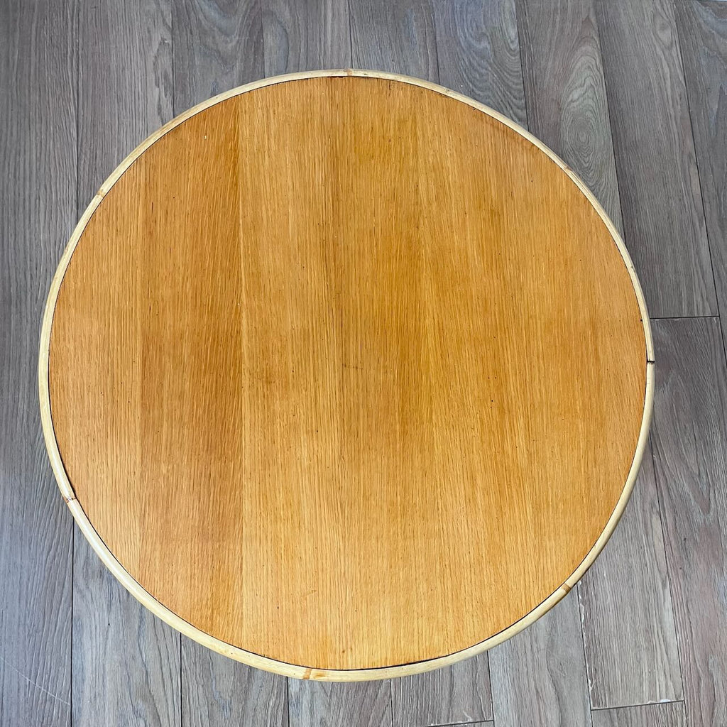 Table basse rotin spirale 5