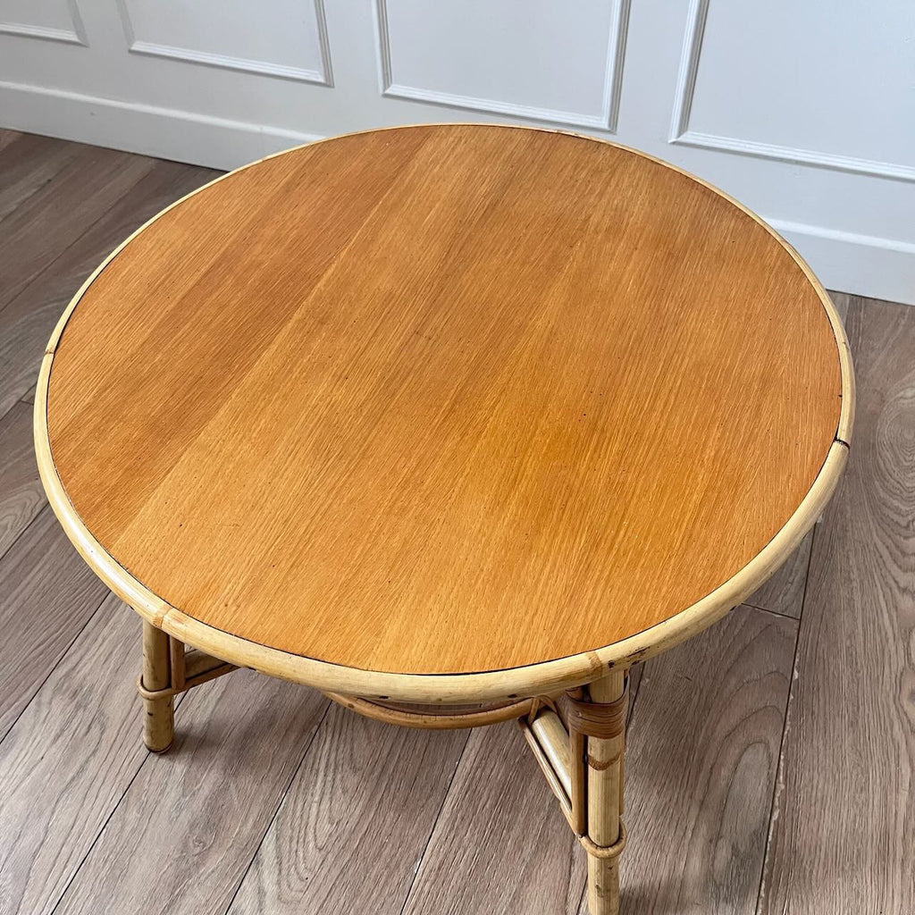 Table basse rotin spirale 6