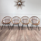 Fauteuil rotin et métal 4