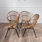 Fauteuil rotin et métal 7