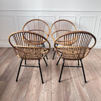 Fauteuil rotin et métal 8