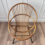 Fauteuil rotin et métal 9