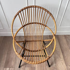Fauteuil rotin et métal 10