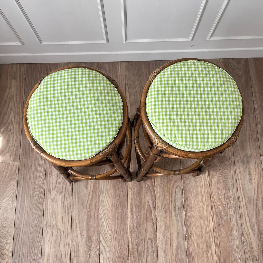 Tabourets de bar rotin Vichy 4