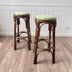 Tabourets de bar rotin Vichy 5