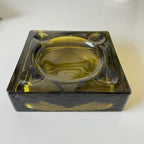 Cendrier en verre vert années 70 5