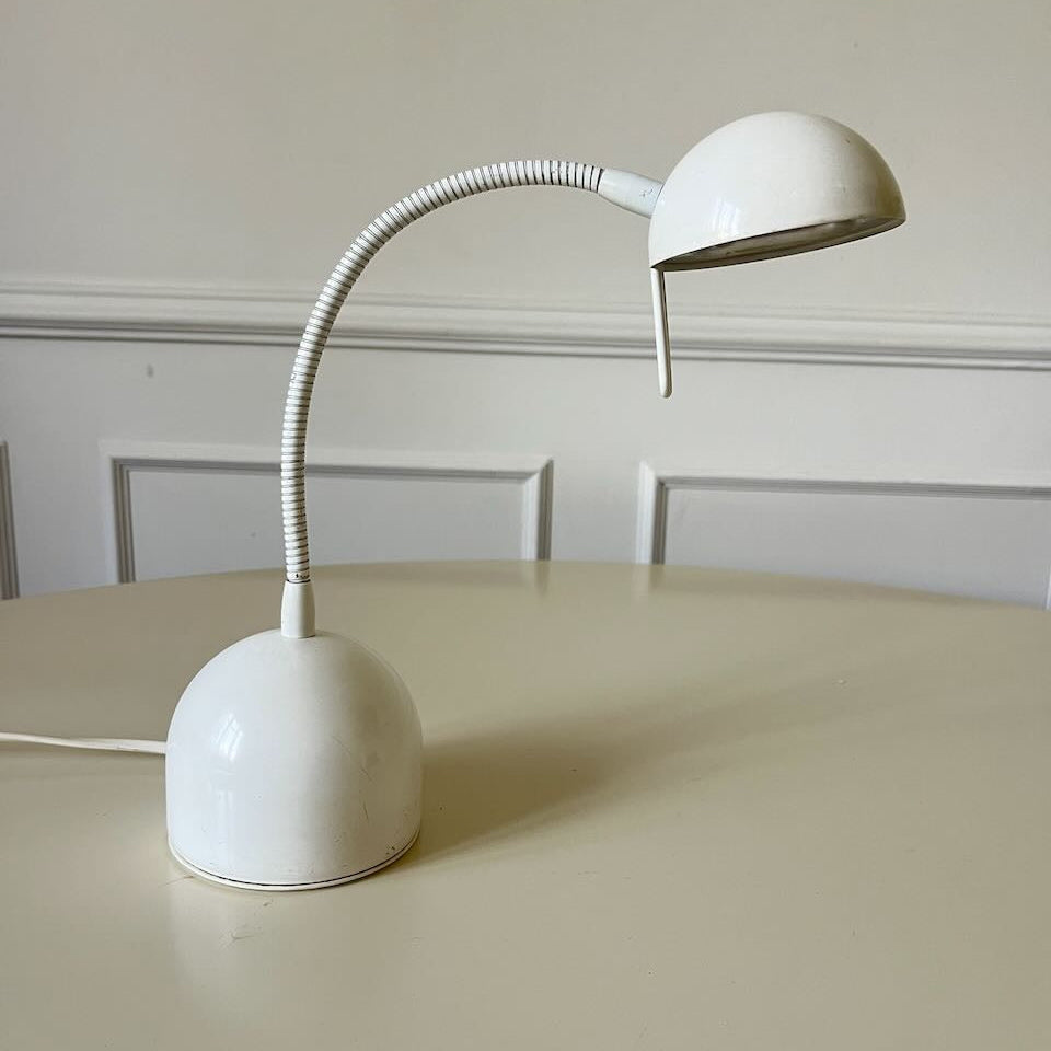Lampe blanche flexible années 90