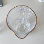 Cruche en cristal au bord doré 5
