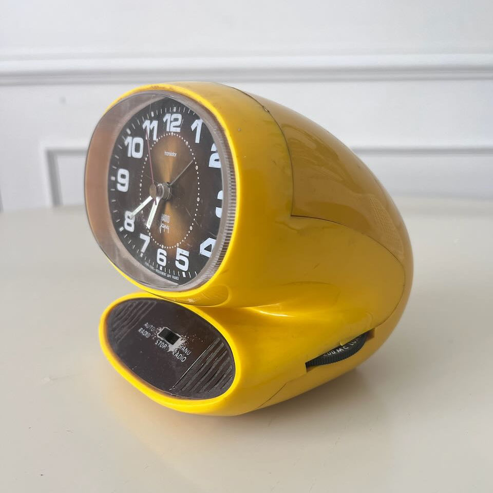 Réveil vintage Japy jaune