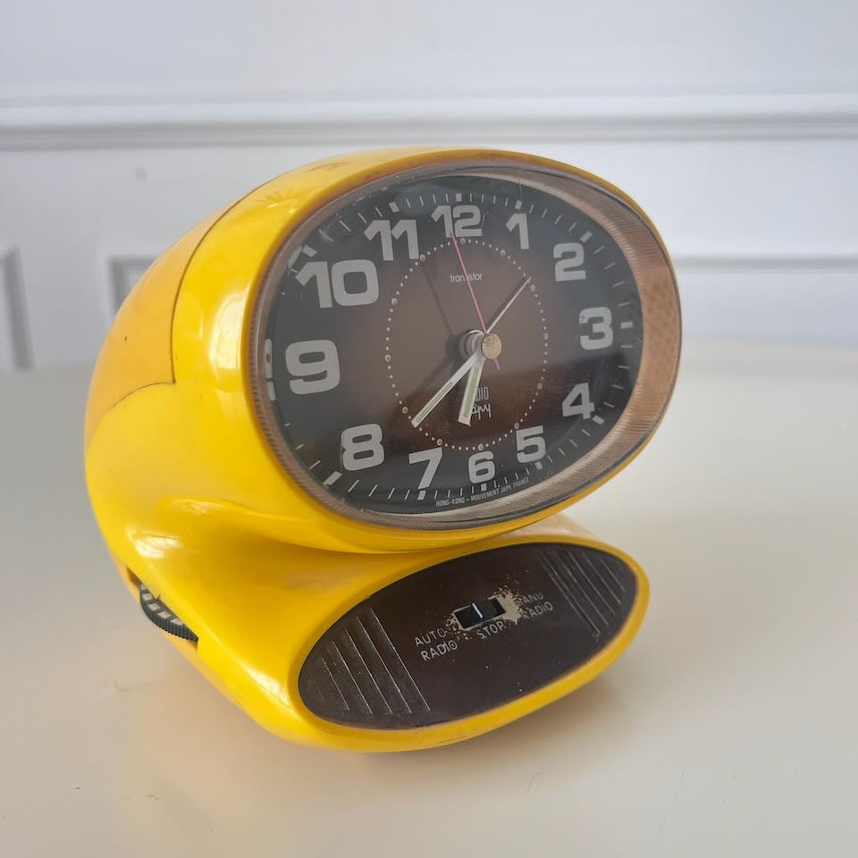 Réveil vintage Japy jaune 2