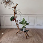 Porte-plantes rotin