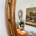 Miroir doré en bois
