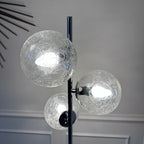 Lampadaire chrome et verre 3