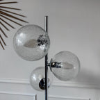 Lampadaire chrome et verre 4