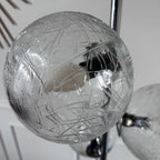 Lampadaire chrome et verre 5