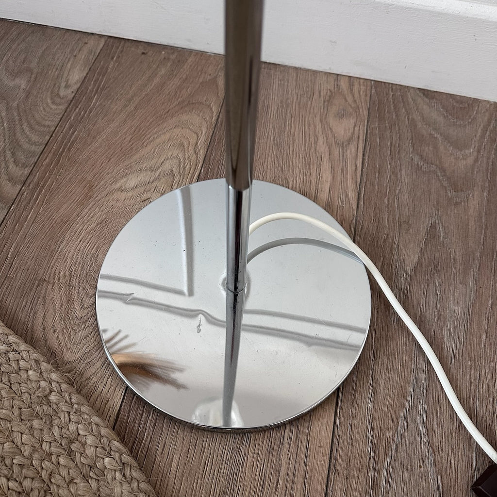 Lampadaire chrome et verre 7