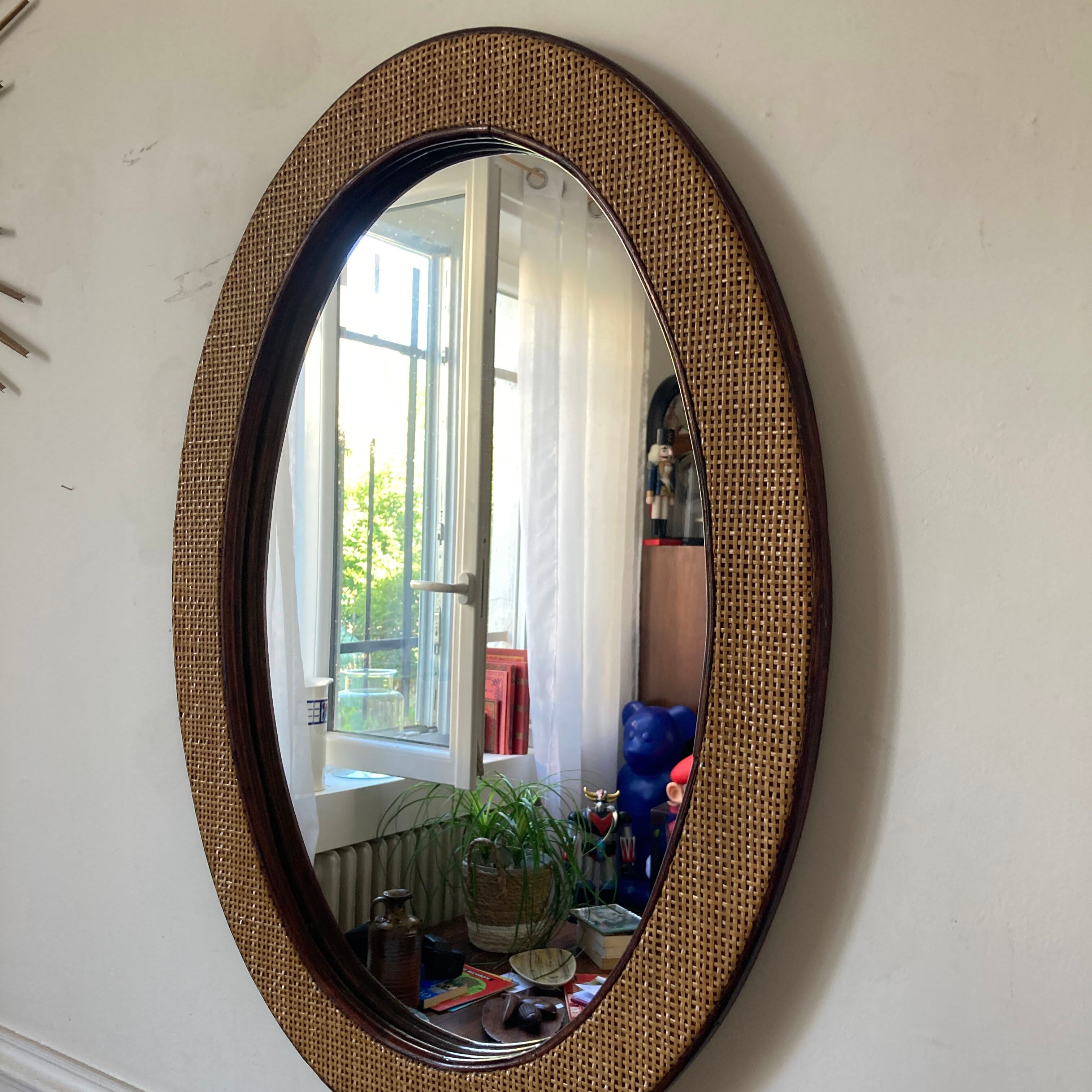Miroir ovale vintage