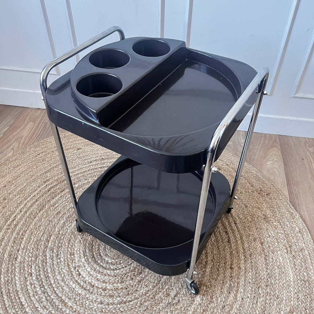 Desserte plastique et chrome années 70