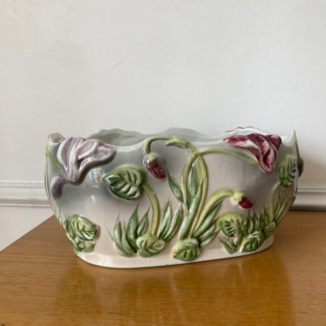 Jardinière en barbotine vintage