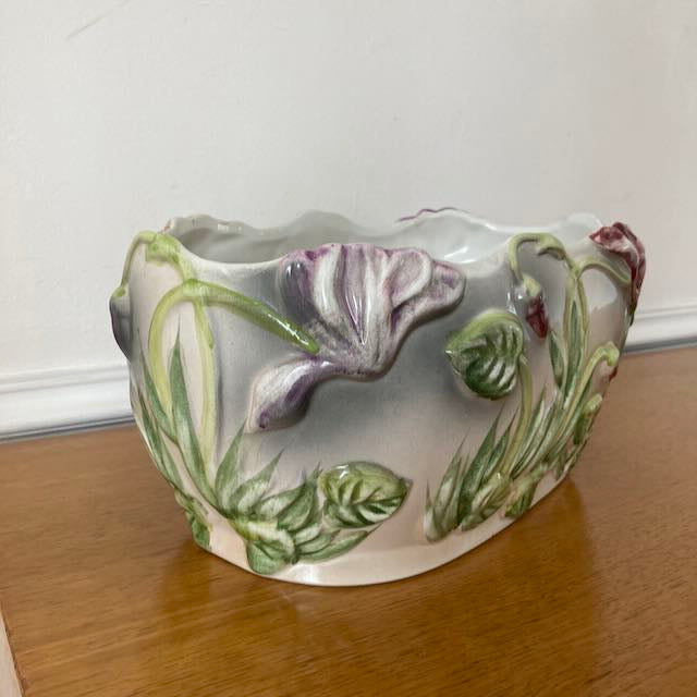 Jardinière en barbotine vintage 3