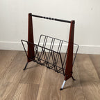 Porte-revues en teck et métal