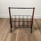 Porte-revues en teck et métal