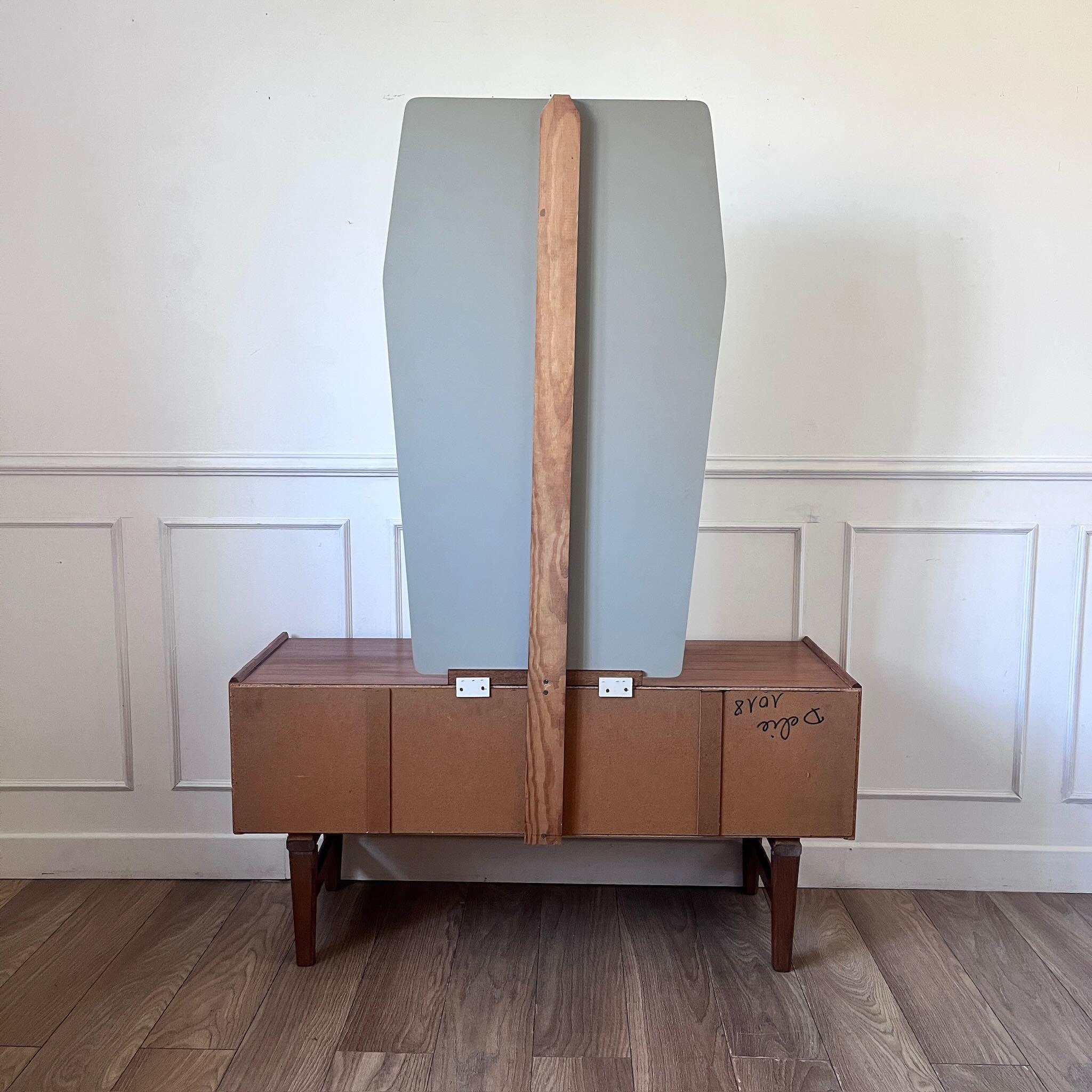 Coiffeuse scandinave en teck avec miroir