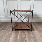 Table basse en osier tressé années 90