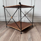 Table basse en osier tressé années 90