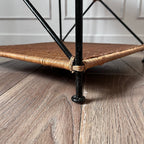 Table basse en osier tressé années 90