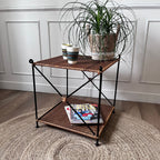 Table basse en osier tressé années 90