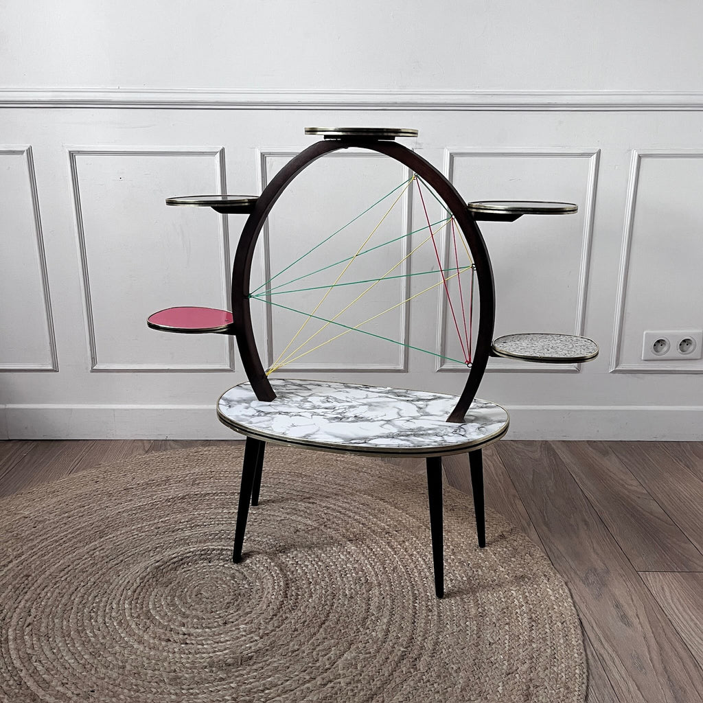 Porte-plantes en Formica années 60
